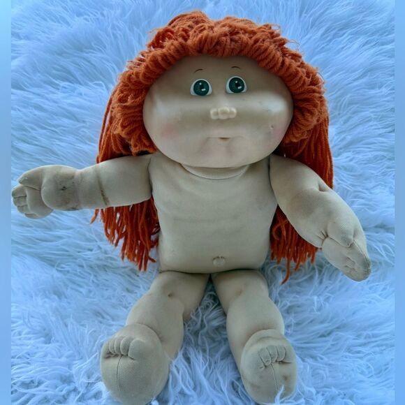 Cabbage Patch Kid 1978/1982 Red Yarn Hair Green Eyes Coleco Doll – No Clothes - Picture 9 of 17